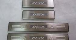 5 349 р. Накладки на порожки автомобиля СТ  Mitsubishi ASX (2010-2016). Увеличить фотографию 3
