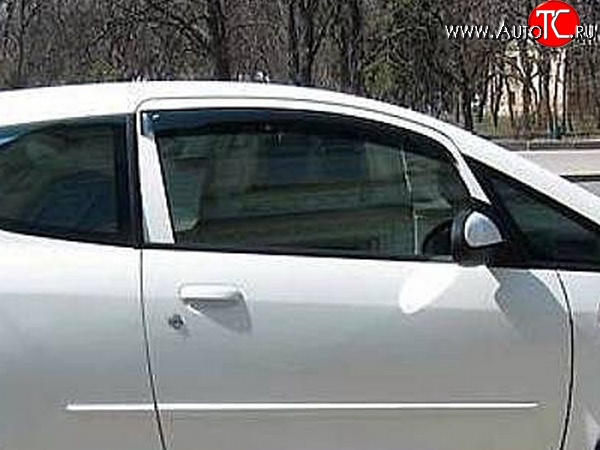 999 р. Комплект дефлекторов окон (ветровиков) 2 шт. 3 дв. (рестайлинг) Russtal  Mitsubishi Colt  Z20, Z30 хэтчбэк 3 дв. (2002-2009)