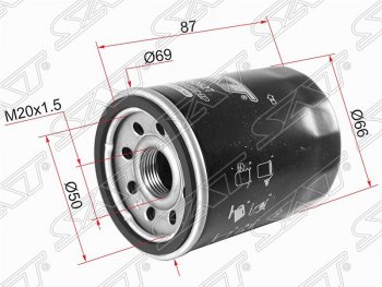 Фильтр масляный (KK,KL# 2.4 4WD 4N15, N80,90# S4FA/T) SAT Mitsubishi Galant (2004-2012)