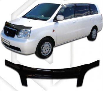 2 799 р. Дефлектор капота CA-Plastiс exclusive  Mitsubishi Dion  CR6W,CR9W (2000-2002) (Classic черный, Без надписи). Увеличить фотографию 1