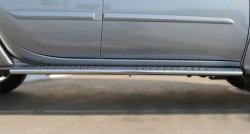 29 699 р. Защита порогов с круглыми вставками для ног из овальной трубы диаметром 120x60 мм Russtal  Mitsubishi L200  5 KK,KL (2015-2019). Увеличить фотографию 2
