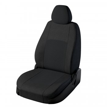 Чехлы для сидений Lord Autofashion Турин (жаккард) Mitsubishi L200 4  дорестайлинг (2006-2014)  (Чёрный, вставка Эльбрус)