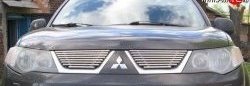 Декоративная вставка решетки радиатора (рестайлинг) Berkut Mitsubishi L200 4  рестайлинг (2013-2016)