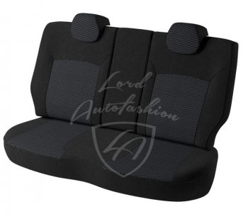 6 649 р. Чехлы для сидений Lord Autofashion Дублин (жаккард)  Mitsubishi Lancer  10 (2007-2017) (Черный, вставка Прямоугольник черный). Увеличить фотографию 2