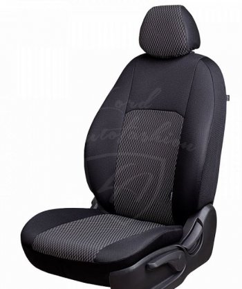 Чехлы для сидений Lord Autofashion Дублин (жаккард) Mitsubishi Lancer 9 1-ый рестайлинг седан (2003-2005)  (Черный, вставка Прямоугольник черный)
