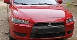 829 р. Реснички на фары RA  Mitsubishi Lancer  10 (2011-2017) (Неокрашенные). Увеличить фотографию 7