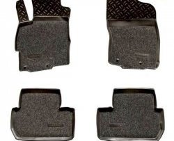 Комплект ковриков в салон Aileron 4 шт. (полиуретан, покрытие Soft) Mitsubishi (Митсубиси) Lancer (Лансер)  10 (2007-2017) 10 седан дорестайлинг, хэтчбэк дорестайлинг, седан рестайлинг, хэтчбек 5 дв рестайлинг