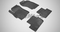 2 889 р. Износостойкие коврики в салон с рисунком Сетка SeiNtex Premium 4 шт. (резина) Mitsubishi Lancer 10 седан рестайлинг (2011-2017). Увеличить фотографию 1