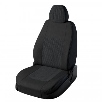 Чехлы для сидений Lord Autofashion Турин (жаккард) Mitsubishi Lancer 10 седан рестайлинг (2011-2017)  (Чёрный, вставка Вега)