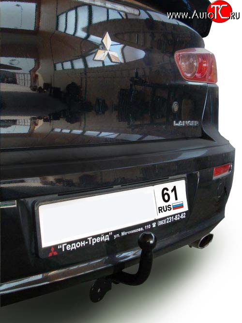6 899 р. Фаркоп Лидер Плюс Mitsubishi Lancer 10 седан дорестайлинг (2007-2010) (Без электропакета)