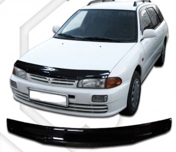 1 839 р. Дефлектор капота CA-Plastic  Mitsubishi Libero (1992-1995) (Classic черный, Без надписи). Увеличить фотографию 1