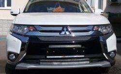 3 479 р. Защитная решётка в воздуховод автомобиля Russtal (хром)  Mitsubishi Outlander  GF (2015-2018). Увеличить фотографию 1