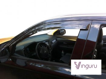 2 149 р. Дефлекторы окон Vinguru  Mitsubishi Outlander  GF (2012-2018). Увеличить фотографию 2