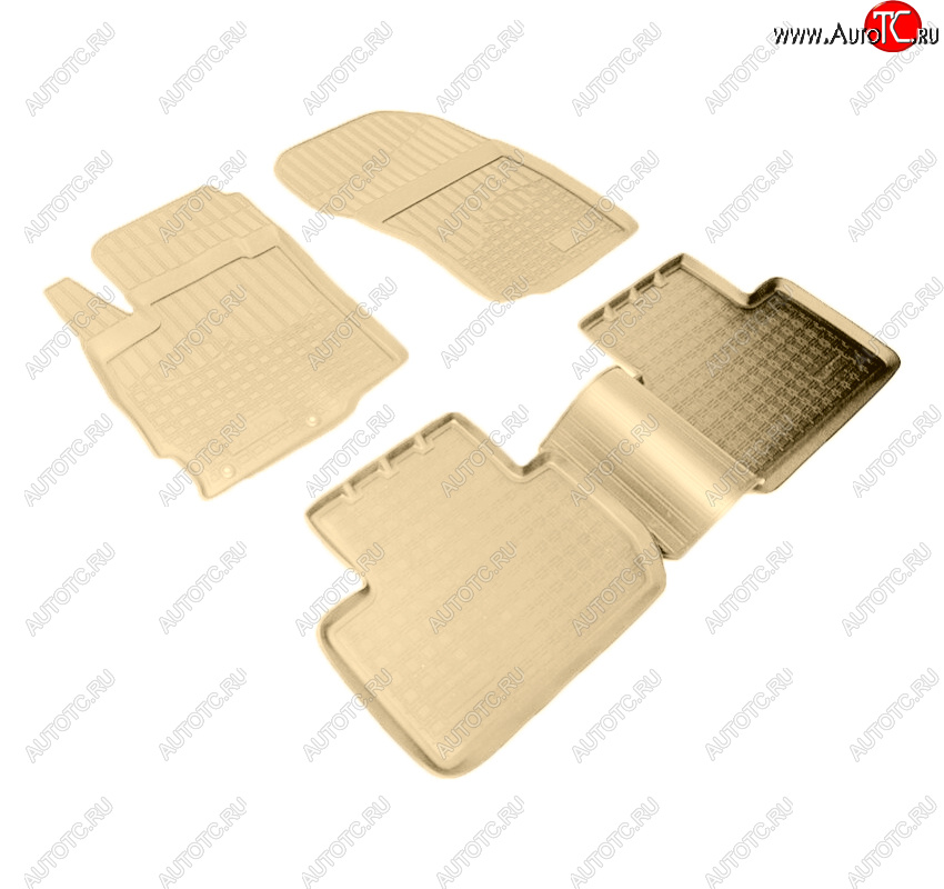 2 699 р. Коврики салона Norplast Unidec  Mitsubishi Outlander  GF (2012-2024) (Цвет: бежевый)
