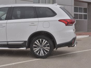 15 999 р. Защита заднего бампера (Ø75x42 мм, нержавейка) Russtal Mitsubishi Outlander GF 3-ий рестайлинг (2018-2022). Увеличить фотографию 3