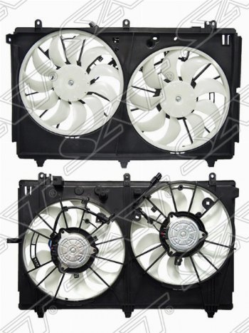 9 649 р. Диффузор радиатора в сборе SAT  Mitsubishi Outlander  GF (2012-2014). Увеличить фотографию 1