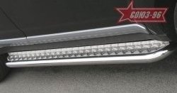 Защита порогов с листом Souz-96 (d60). Mitsubishi Outlander XL (CW)  дорестайлинг (2005-2009)
