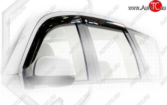 1 839 р. Дефлектора окон CA-Plastiс  Mitsubishi Outlander  XL (2010-2013) (Classic полупрозрачный, Без хром.молдинга)