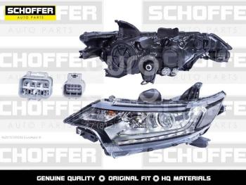 Левая передняя фара (галоген, ДХО) SCHOFFER Mitsubishi Outlander GF дорестайлинг (2012-2014)