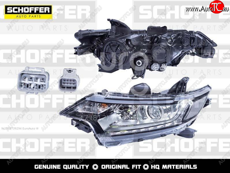 19 299 р. Левая передняя фара (галоген, ДХО) SCHOFFER Mitsubishi Outlander GF 2-ой рестайлинг (2015-2018)