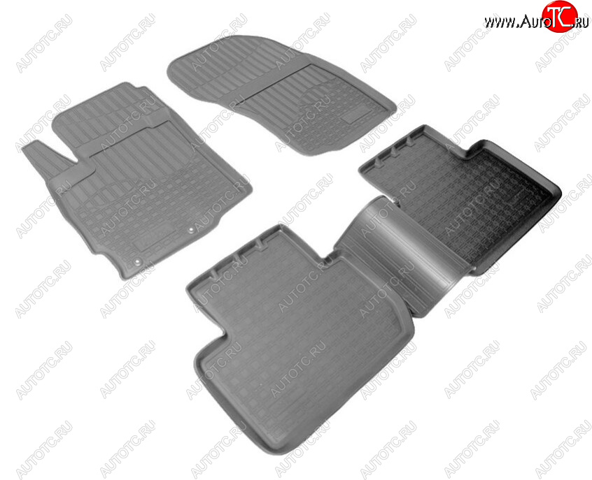 2 099 р. Комплект ковриков в салон Norplast Unidec  Mitsubishi Outlander  GF (2012-2024) (Цвет: черный)