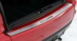 2 069 р. Накладка на задний бампер Novline Mitsubishi Outlander XL (CW)  рестайлинг (2010-2013) (Неокрашенная). Увеличить фотографию 1