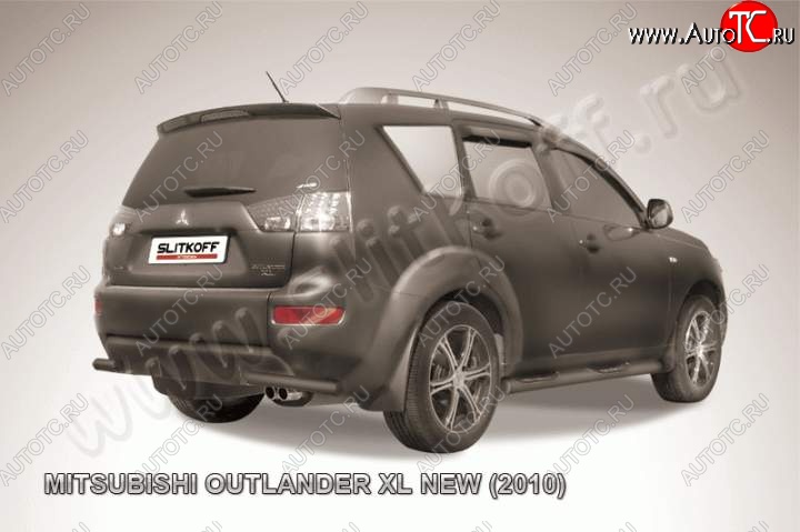 4 499 р. Уголки d57  Mitsubishi Outlander  XL (2010-2013) (Цвет: серебристый)