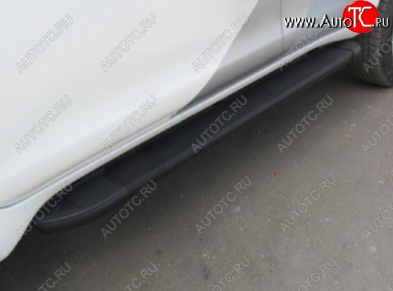 11 609 р. Порожки для ног (рестайлинг) Arbori Optima Black Mitsubishi Outlander GF 1-ый рестайлинг (2014-2016)