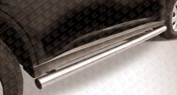10 999 р. Защита порогов из круглой трубы диаметром 57 мм Slitkoff  Mitsubishi Outlander  GF (2012-2014) (Нержавейка, Полированная). Увеличить фотографию 1