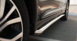 15 299 р. Защита порогов из круглой трубы диаметром 63 мм (рестайлинг) Russtal Mitsubishi Outlander GF 2-ой рестайлинг (2015-2018) (Защита порогов с со скосами на торцах (вариант 1)). Увеличить фотографию 3