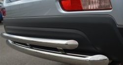15 649 р. Защита заднего бампера (Ø63 и 42 мм, нержавейка) Russtal  Mitsubishi Outlander  GF (2012-2014). Увеличить фотографию 3