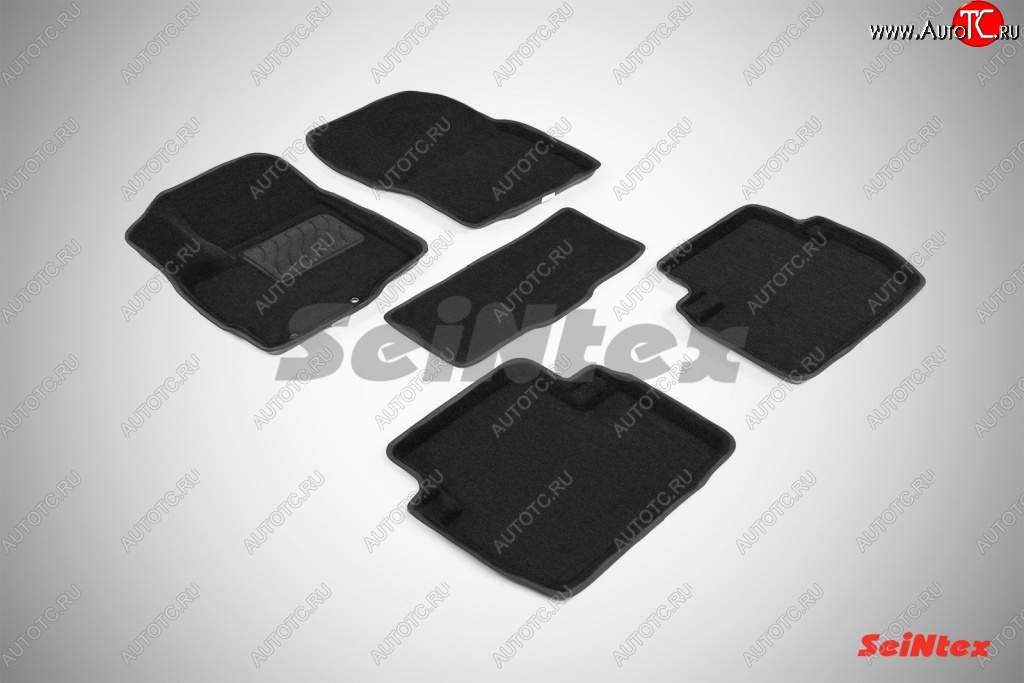 4 799 р. Износостойкие коврики в салон 3D Seintex (черн, компл)  Mitsubishi Outlander  GF (2012-2014)