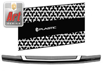 2 399 р. Дефлектор капота CA-Plastiс  Mitsubishi Pajero  3 V70 (1999-2003) (Серия Art черная). Увеличить фотографию 1