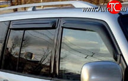 999 р. Комплект дефлекторов окон (ветровиков) 4 шт. (5 дверей) Russtal Mitsubishi Pajero 3 V70 дорестайлинг (1999-2003)
