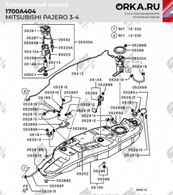 29 499 р. Бак топливный BAKPLAST (88 л., пластиковый / 3.4 дизель) Mitsubishi Pajero 3 V60 дорестайлинг (1999-2003). Увеличить фотографию 2