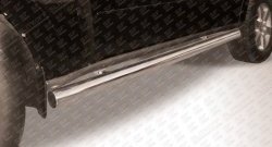16 849 р. Защита порогов из круглой трубы диаметром 76 мм Slitkoff Mitsubishi Pajero 4 V90 дорестайлинг (2006-2011) (Нержавейка, Полированная). Увеличить фотографию 1