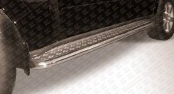 13 549 р. Широкая защита порогов с трубой диаметром 57 мм Slitkoff  Mitsubishi Pajero  4 V90 (2006-2015). Увеличить фотографию 1