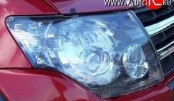 1 268 р. Прозрачная защита передних фар Novline Mitsubishi Pajero 4 V80 дорестайлинг (2006-2011). Увеличить фотографию 1