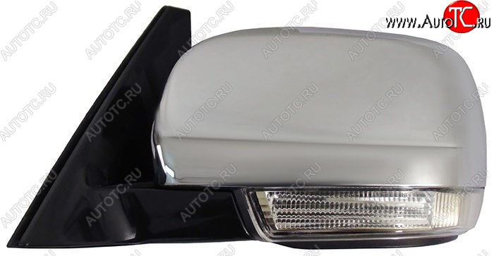 9 299 р. Боковое левое зеркало заднего вида SAT (складное, обогрев, поворот, 8 контактов, хром)  Mitsubishi Pajero ( 4 V90,  4 V80) (2006-2020) (Неокрашенное)