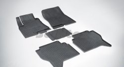 Износостойкие коврики в салон с рисунком Сетка SeiNtex Premium 4 шт. (резина) Mitsubishi Pajero 4 V80 3 дв. 1-ый рестайлинг (2011-2014)
