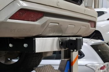 15 249 р. Фаркоп Petroil Tuning (съемный квадрат, с нержавеющей пластиной) Mitsubishi Pajero Sport 3 QF рестайлинг (2019-2022) (Без заглушки ). Увеличить фотографию 5