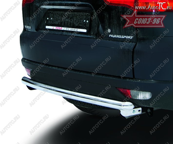 5 129 р. Защита заднего бампера Souz-96 (d60)  Mitsubishi Pajero Sport  3 QE (2015-2021)