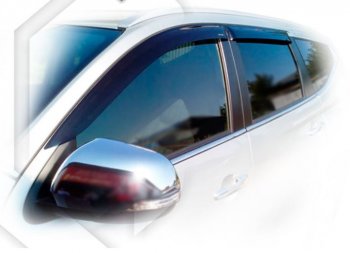 1 899 р. Дефлектора окон (KS0W) CA-Plastiс  Mitsubishi Pajero Sport  3 QE (2015-2021) (Classic полупрозрачный). Увеличить фотографию 1