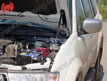 2 969 р. Упор капота MV-Tuning (одинарный) Mitsubishi Pajero Sport PB дорестайлинг (2008-2013). Увеличить фотографию 3