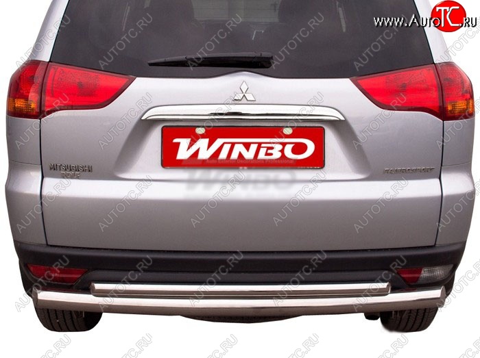 15 999 р. Защита заднего бампера WINBO (Ø76 и 42 мм, нержавейка)  Mitsubishi Pajero Sport  2 PB (2008-2013)