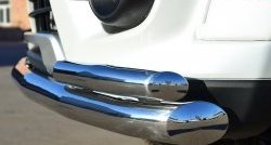 15 649 р. Защита переднего бампера (2 трубыØ63 и 42 мм, нержавейка) Russtal Mitsubishi Pajero Sport 3 PB рестайлинг (2013-2017). Увеличить фотографию 3