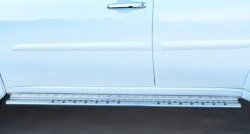 20 749 р. Защита порогов с круглыми вставками для ног из овальной трубы диаметром 75x42 мм (рестайлинг) Russtal  Mitsubishi Pajero Sport  2 PB (2008-2013). Увеличить фотографию 2
