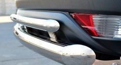 18 799 р. Защита заднего бампера (Ø76 и 42 мм, нержавейка) Russtal  Mitsubishi Pajero Sport  3 PB (2013-2017). Увеличить фотографию 3