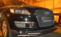 13 799 р. Передняя двойная защиты 63,5 мм Металл-Дизайн  Audi Q7  4L (2005-2009). Увеличить фотографию 1