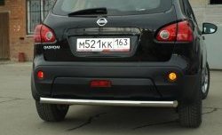 6 149 р. Защита заднего бампера 63,5 мм  Nissan Qashqai  1 (2007-2010). Увеличить фотографию 1